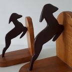 * 2 Vintage Boekensteunen Gazelle Beeld Boekensteun thumbnail 5