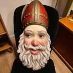 Vintage Sinterklaas Sint Hoofd Etalage Etalagematriaal thumbnail 11