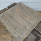 Industriële Verrijdbare Salontafel Of Planten-Koffietafel Met 4 Lades thumbnail 5