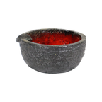 Fat Lava Aardewerk Keramiek Asbak Fel Rood Plem Vintage 13Cm thumbnail 9