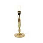 Vintage Tafellamp Onyx Marmer Messing Klassiek Sixties thumbnail 11