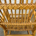 Vintage Design Schommelstoel Hout, Rotan - Hellerau thumbnail 5