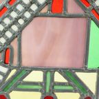 Vintage Glasraam Molen Glas In Lood Zonnevanger 47X37Cm thumbnail 2