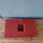 Retro The Metro Newgate Wandklok, Rood thumbnail 10