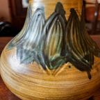 Deens Design Keramiek Lamp Rotan Kap thumbnail 5