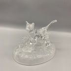Decoratie Object Kristallen Poes Met Kitten D'arques France thumbnail 8