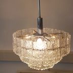 Three Tier Chandelier Featuring Etched Square Glass Tiles, 1960S Germany thumbnail 3