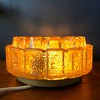 Midcentury Gouden Glas Plafonniere , Plafond Of Wandlamp. Sunburst Glazen Lamp thumbnail 3