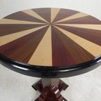 Art Deco Stijl Tafel Met Verschillende Soorten Ingelegd Hout thumbnail 17