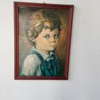 Vintage Print Jaren 70 Huilende Jongen Kind thumbnail 2