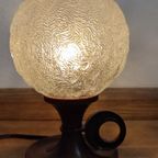 Space Age Tafellamp Glas Mat Bolvormig thumbnail 11