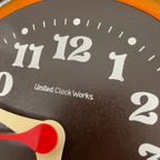 Vintage /Retro United Clock Works Wandklok thumbnail 4