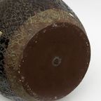 Zwarte Sgraffito Aboriginal / Australische Keramieken Vaas Met Parelmoer thumbnail 4