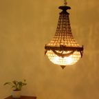 Vintage Kristal Glas Lamp Hanglamp Plafondlamp Kroonluchter thumbnail 5