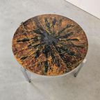 Vintage Salontafel Tegeltafel Fatlava Rond thumbnail 3