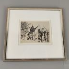 Paul De Cocker - Lithografie- Kerk Van Wulveringem thumbnail 5