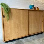 Vintage Mid-Century (Xl) Schoolkast,Schuifdeurkast,Dressoir thumbnail 8