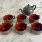 Jaren 70 Theepot Met 6 Mokken thumbnail 4