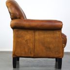 Leuke Vintage Schapenleren Fauteuil/ Armchair Met Prachtige Kleuren En Een Fijne Zit thumbnail 4