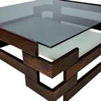 Sculpturale Mid Century Salontafel Wengè 1960S thumbnail 6