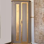 Unieke Handgeschilderde Hoekkast/ Kast In Taupe En Goud thumbnail 7