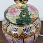 Vintage Authentieke Chinese Vaaslamp, Schemerlamp Tafellamp Porselein thumbnail 14