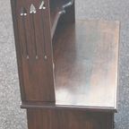 Engelse Art Deco Kaptafel Hout Met Spiegel Engels thumbnail 8