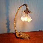 Art Nouveau-lamp In Verguld Brons, Eind 19e Eeuw. thumbnail 5