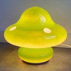 Groen Met Witte Stippen Glazen Paddestoel Tafellamp, Mushroom Lamp thumbnail 4