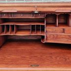 Prachtige Antiek Houten Rolluik Secretaire/Bureau thumbnail 2