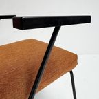 Opnieuw Gestoffeerde Gispen 1401 Fauteuil Van Wim Rietveld, thumbnail 10
