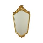 Bladgoud Vergulde Deknudt Kuifspiegel Facet Hollywood Regency thumbnail 7