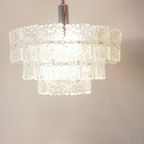 Three Tier Chandelier Featuring Etched Square Glass Tiles, 1960S Germany thumbnail 8