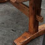 Antieke Rustieke Landelijke Massief Houten Eettafel 210 Cm thumbnail 13