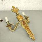 Duo Verguld Bronzen Louis Xvi Wandlampen thumbnail 2
