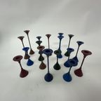 Set Of 17 Memphis Style Post Modern Candle Stick , 1980’S thumbnail 5