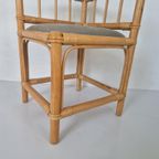 Vintage Bohemian Stijl Bamboe Hoekstoeltje Jaren 70. thumbnail 5