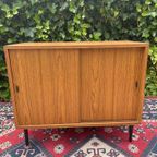 Vintage Fineer Kastje Kast Sideboard Tv Audio Meubel thumbnail 9