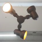 Vintage Original Hüstadt Leuchten 3 Spots Plafondlamp (in Hoogte Verstelbaar) thumbnail 19