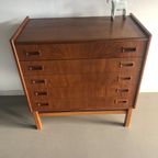 Vintage Teak Ladekast Met 5 Lades thumbnail 5