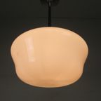 Art Deco Hanglamp Met Witte Kap, Jaren 30 thumbnail 6