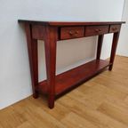 Antieke Vintage Landelijke Sidetable, Muurtafel, Bijzettafel thumbnail 13
