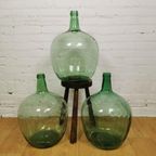 Brocante Glazen Wijnfles, Dame Jeanne, Gistfles, Vaas 20Ltr thumbnail 6