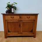 Vintage Frans Dressoir Commode, Ladekast Badkamermeubel Met Marmer Blad 105 thumbnail 7
