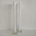 Set Vintage Hoge Smalle Witte Vazen thumbnail 7