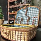 Picknickmand Rotan & Geruit Vintage thumbnail 6