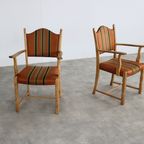 Brutalist Eetkamerstoelen | Vintage Stoelen | Deens thumbnail 2