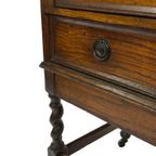 Antieke Secretaire Met Gedraaide Poten Jaren 50 Design thumbnail 15