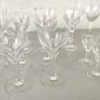 Grote Set Kristallen Val Saint Lambert Glazen thumbnail 3