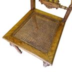 Stel Duitse Notenhouten Stoelen Met Webbing, Circa 1880 thumbnail 6